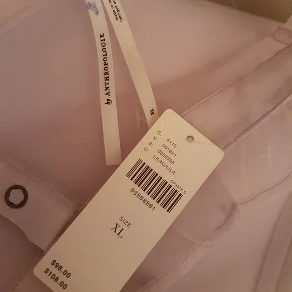 Anthropologie  Pleated Top  with Tank NWT - Picture 8 of 16